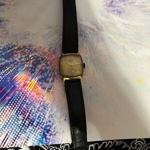 Elgin deluxe Black and Gold Men's Watch